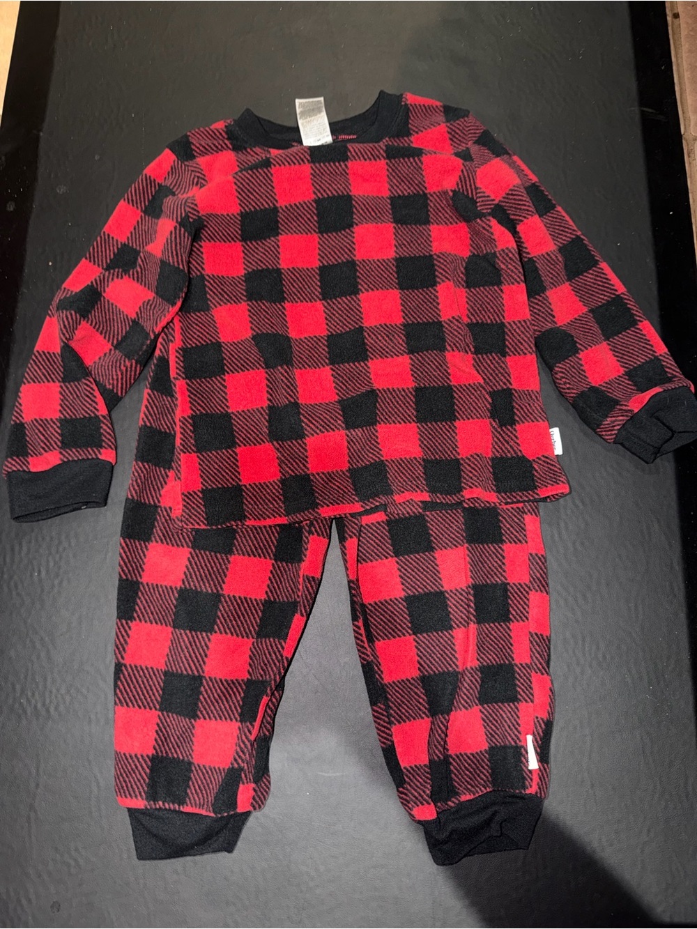 Gerber Red and Black Buffalo Plaid Pajama full fleece